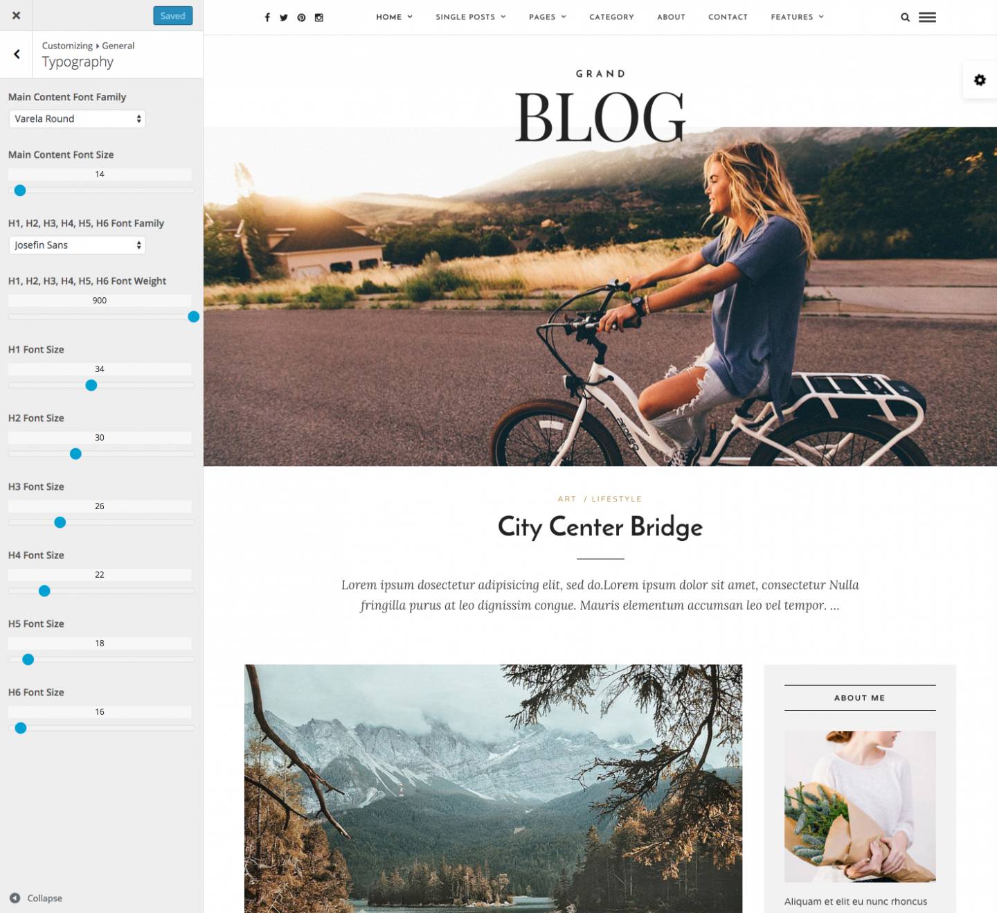 Customize Grand Blog Responsive Blog Theme Just another WordPress site